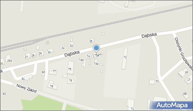 Szczecin, Dąbska, 73a, mapa Szczecina