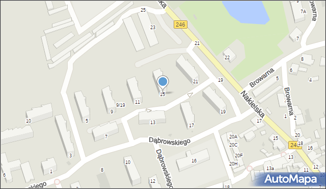 Szubin, Dąbrowskiego Jarosława, gen., 15, mapa Szubin