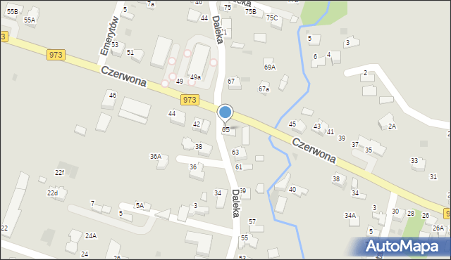 Tarnów, Daleka, 65, mapa Tarnów