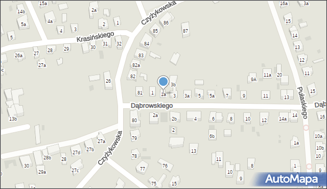 Tczew, Dąbrowskiego, gen., 1a, mapa Tczew