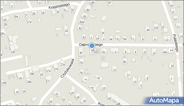 Tczew, Dąbrowskiego, gen., 2c, mapa Tczew