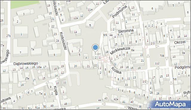 Tczew, Dąbrowskiego Jarosława, gen., 3, mapa Tczew