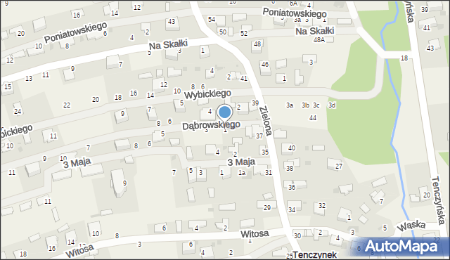 Tenczynek, Dąbrowskiego Henryka, gen., 1, mapa Tenczynek