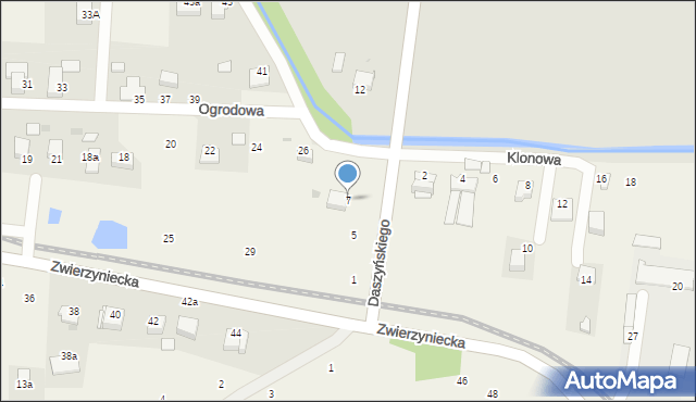 Tenczynek, Daszyńskiego Ignacego, 7, mapa Tenczynek