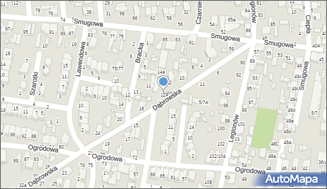 Tomaszów Mazowiecki, Dąbrowska, 12A, mapa Tomaszów Mazowiecki