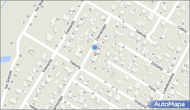 Tomaszów Mazowiecki, Damazego, 28, mapa Tomaszów Mazowiecki