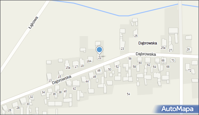 Toporowice, Dąbrowska, 21, mapa Toporowice