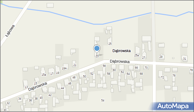 Toporowice, Dąbrowska, 23, mapa Toporowice