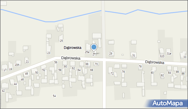 Toporowice, Dąbrowska, 27, mapa Toporowice