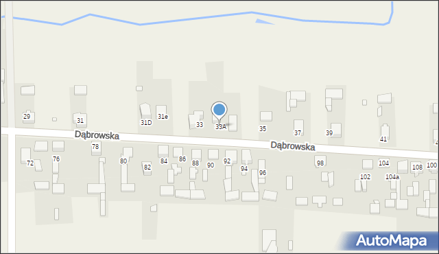 Toporowice, Dąbrowska, 33A, mapa Toporowice