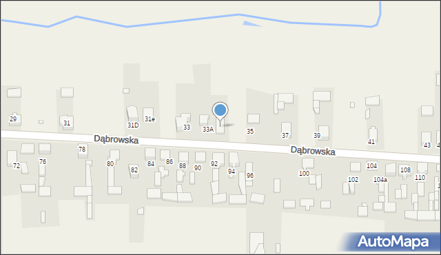 Toporowice, Dąbrowska, 33b, mapa Toporowice