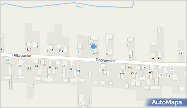 Toporowice, Dąbrowska, 37, mapa Toporowice