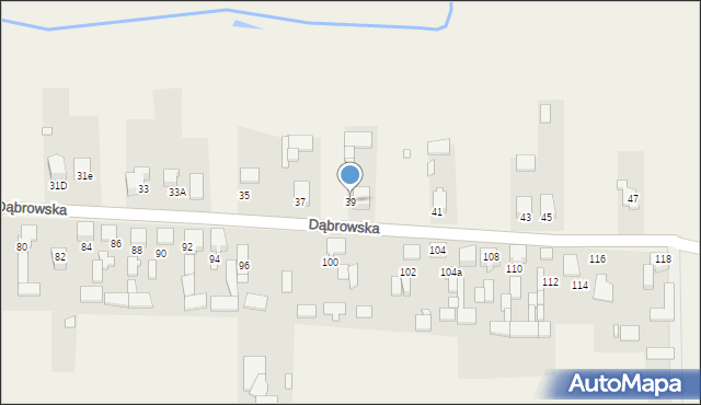 Toporowice, Dąbrowska, 39, mapa Toporowice