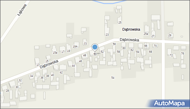 Toporowice, Dąbrowska, 50, mapa Toporowice