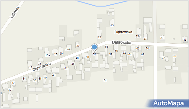 Toporowice, Dąbrowska, 52, mapa Toporowice