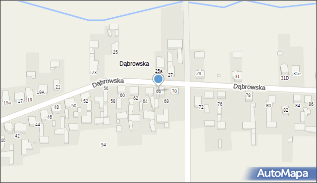 Toporowice, Dąbrowska, 66, mapa Toporowice