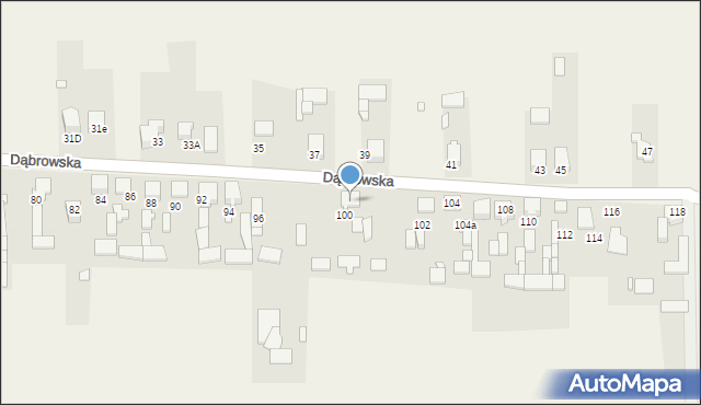 Toporowice, Dąbrowska, 98, mapa Toporowice