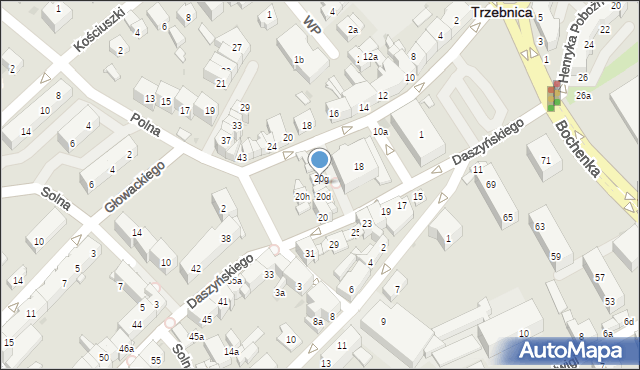 Trzebnica, Daszyńskiego Ignacego, 20f, mapa Trzebnica