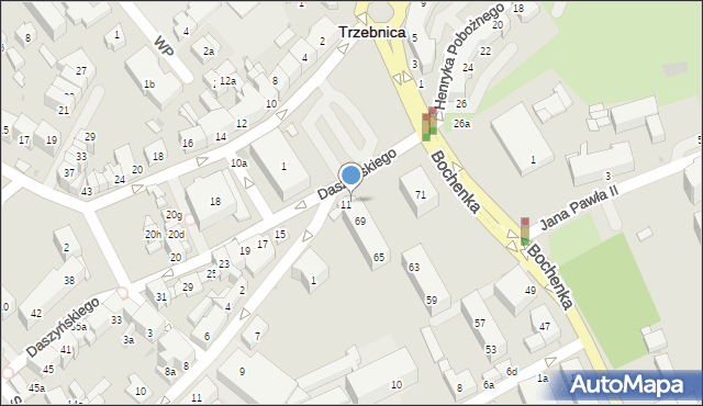 Trzebnica, Daszyńskiego Ignacego, 9, mapa Trzebnica