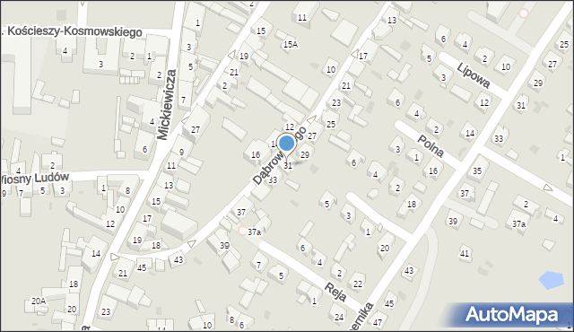 Trzemeszno, Dąbrowskiego Henryka, gen., 31, mapa Trzemeszno