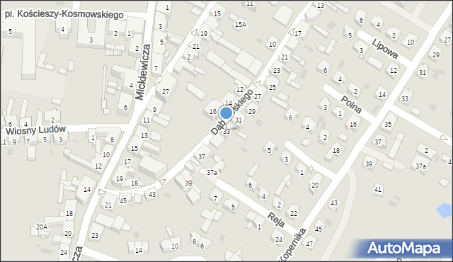 Trzemeszno, Dąbrowskiego Henryka, gen., 33, mapa Trzemeszno