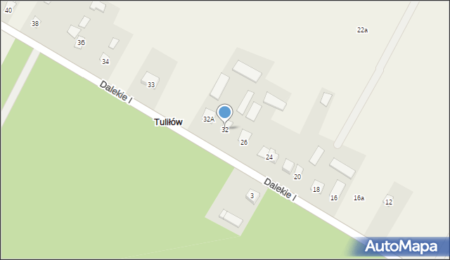 Tuliłów, Dalekie I, 32, mapa Tuliłów