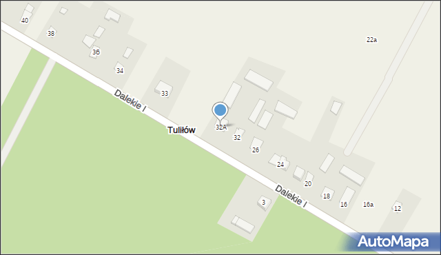 Tuliłów, Dalekie I, 32A, mapa Tuliłów