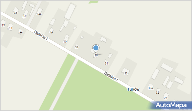 Tuliłów, Dalekie I, 36, mapa Tuliłów