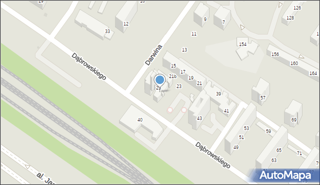 Tychy, Darwina Karola, 25B, mapa Tychów