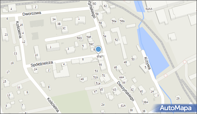 Ustroń, Daszyńskiego Ignacego, 57A, mapa Ustroń