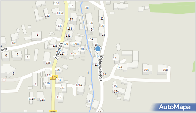 Wałbrzych, Dąbrowskiego Jarosława, gen., 14, mapa Wałbrzycha