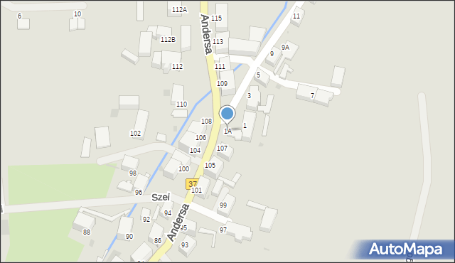 Wałbrzych, Dąbrowskiego Jarosława, gen., 1A, mapa Wałbrzycha