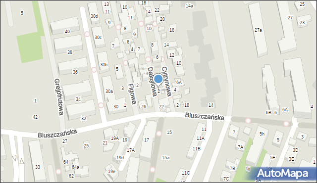 Warszawa, Daktylowa, 2, mapa Warszawy