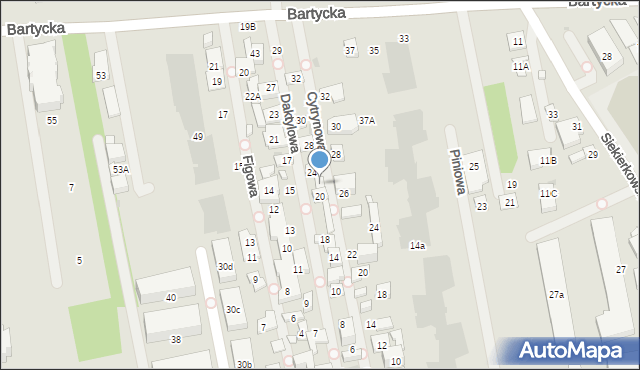 Warszawa, Daktylowa, 22, mapa Warszawy