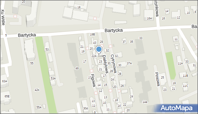 Warszawa, Daktylowa, 25, mapa Warszawy