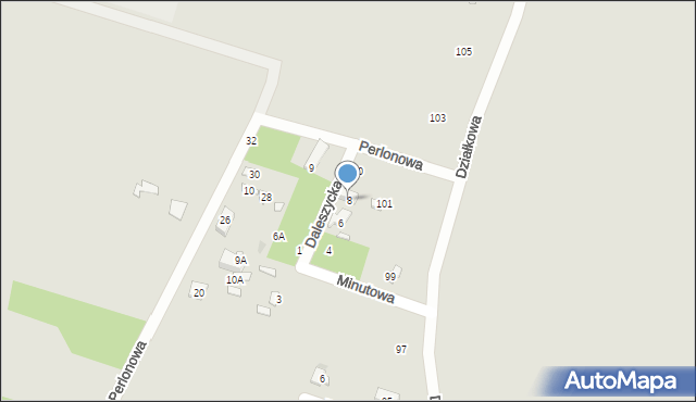 Warszawa, Daleszycka, 8, mapa Warszawy