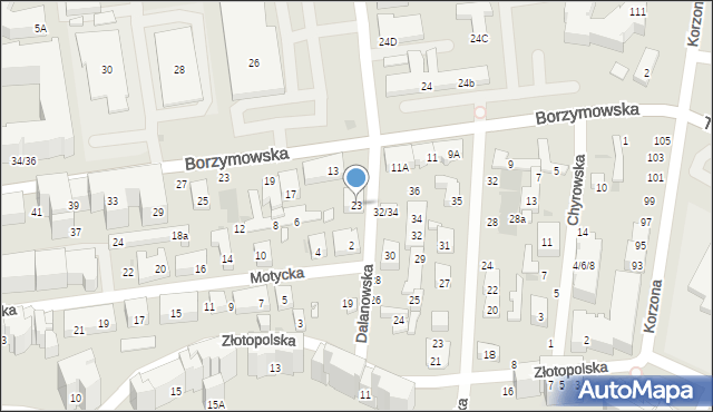 Warszawa, Dalanowska, 23, mapa Warszawy