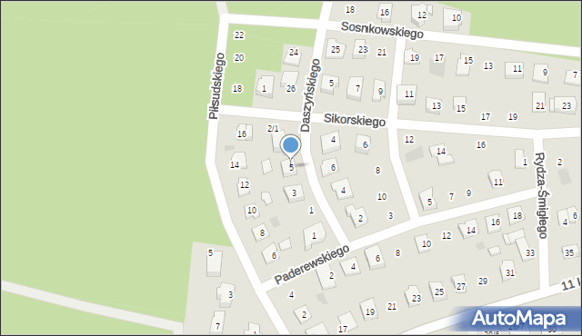 Wasilków, Daszyńskiego Ignacego, 5, mapa Wasilków