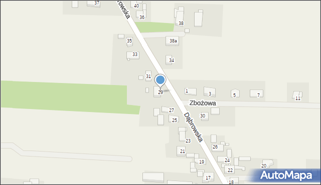 Wawelno, Dąbrowska, 29, mapa Wawelno