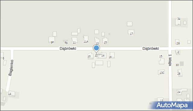 Włosienica, Dąbrówki, 12, mapa Włosienica