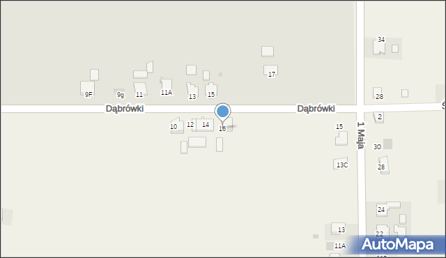 Włosienica, Dąbrówki, 16, mapa Włosienica