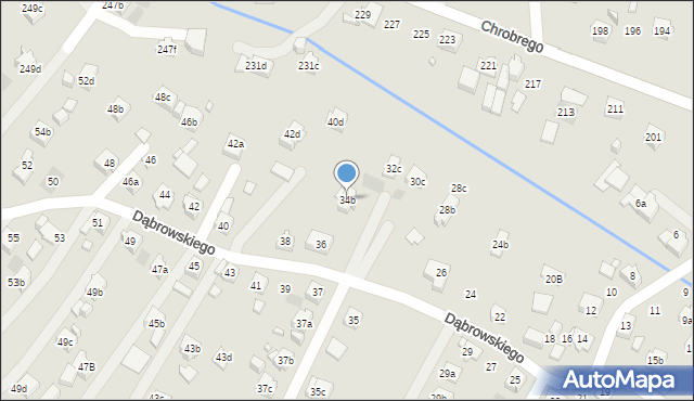 Wodzisław Śląski, Dąbrowskiego Jarosława, gen., 34b, mapa Wodzisławia Śląskiego