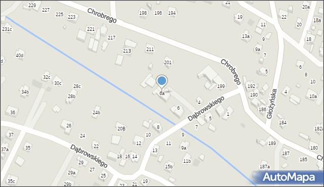 Wodzisław Śląski, Dąbrowskiego Jarosława, gen., 6a, mapa Wodzisławia Śląskiego