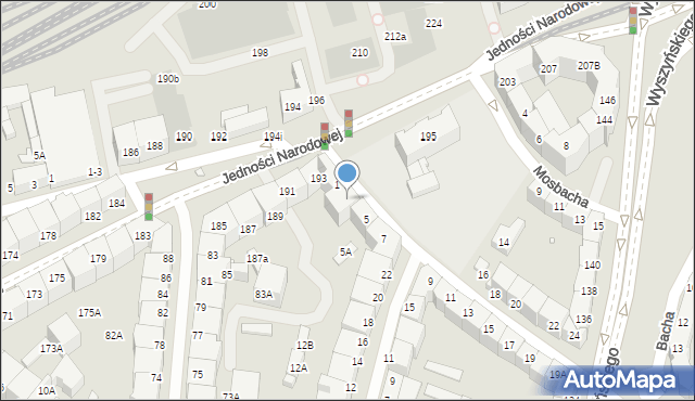 Wrocław, Damrota Konstantego, ks., 3, mapa Wrocławia