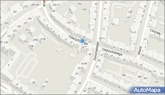 Wrocław, Daszyńskiego Ignacego, 19, mapa Wrocławia