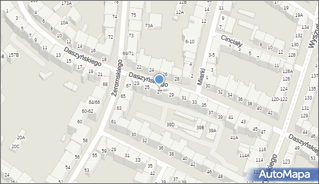 Wrocław, Daszyńskiego Ignacego, 27, mapa Wrocławia
