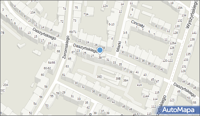 Wrocław, Daszyńskiego Ignacego, 29, mapa Wrocławia