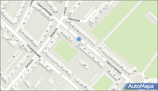 Wrocław, Daszyńskiego Ignacego, 73, mapa Wrocławia