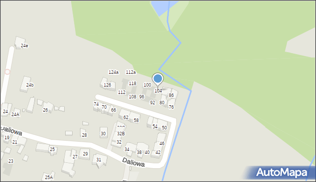 Wrocław, Daliowa, 104, mapa Wrocławia