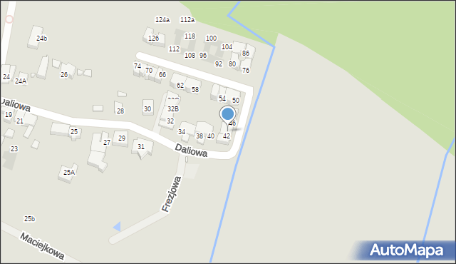 Wrocław, Daliowa, 44, mapa Wrocławia